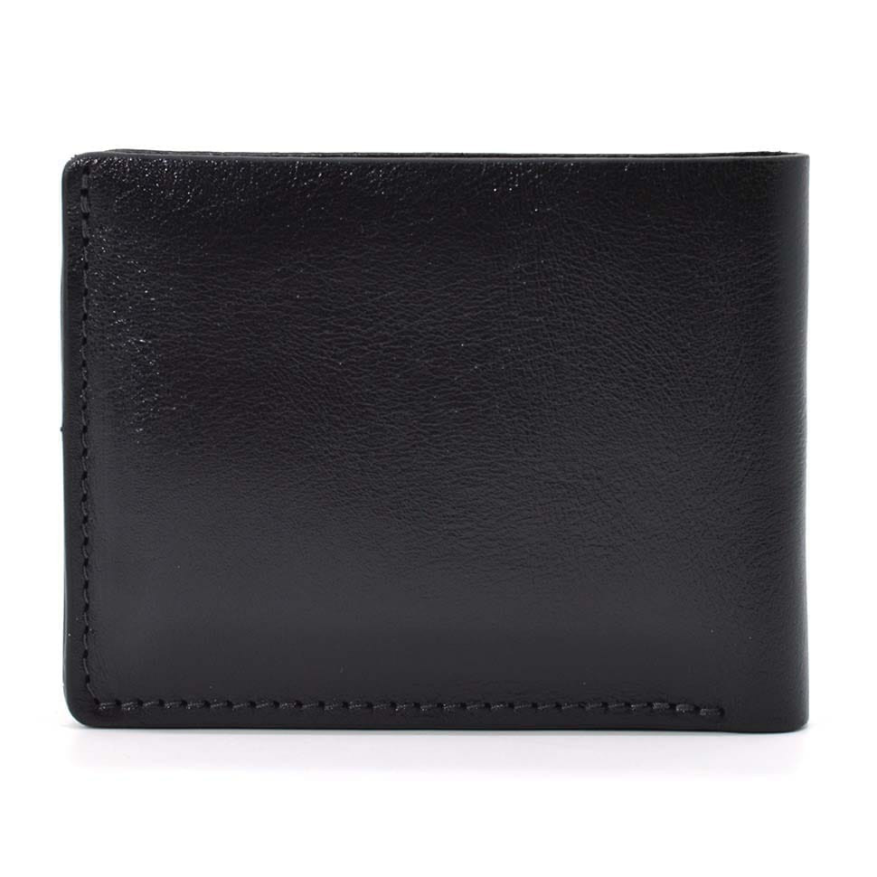 Чоловіче шкіряне портмоне чорне глянсове Grande Pelle 508610 — 4