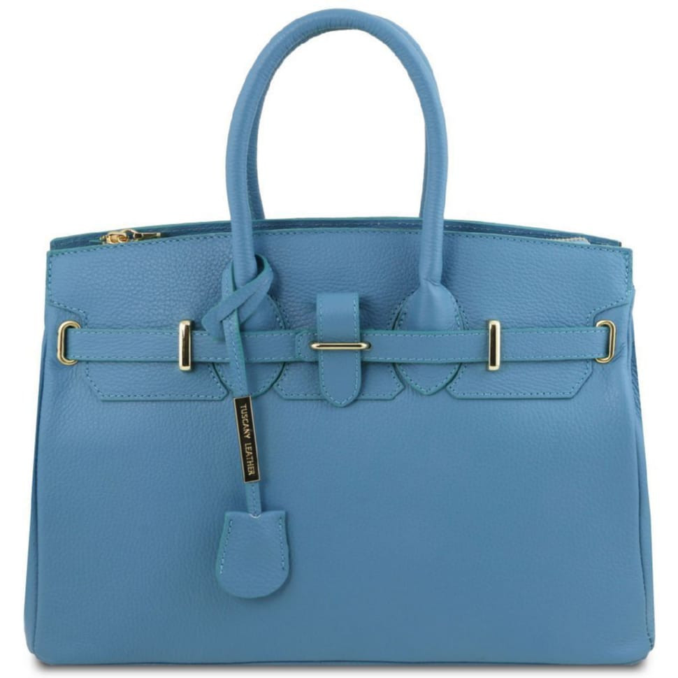 TL Bag шкіряна сумка жіноча Tuscany TL141529 (світло-голубой)