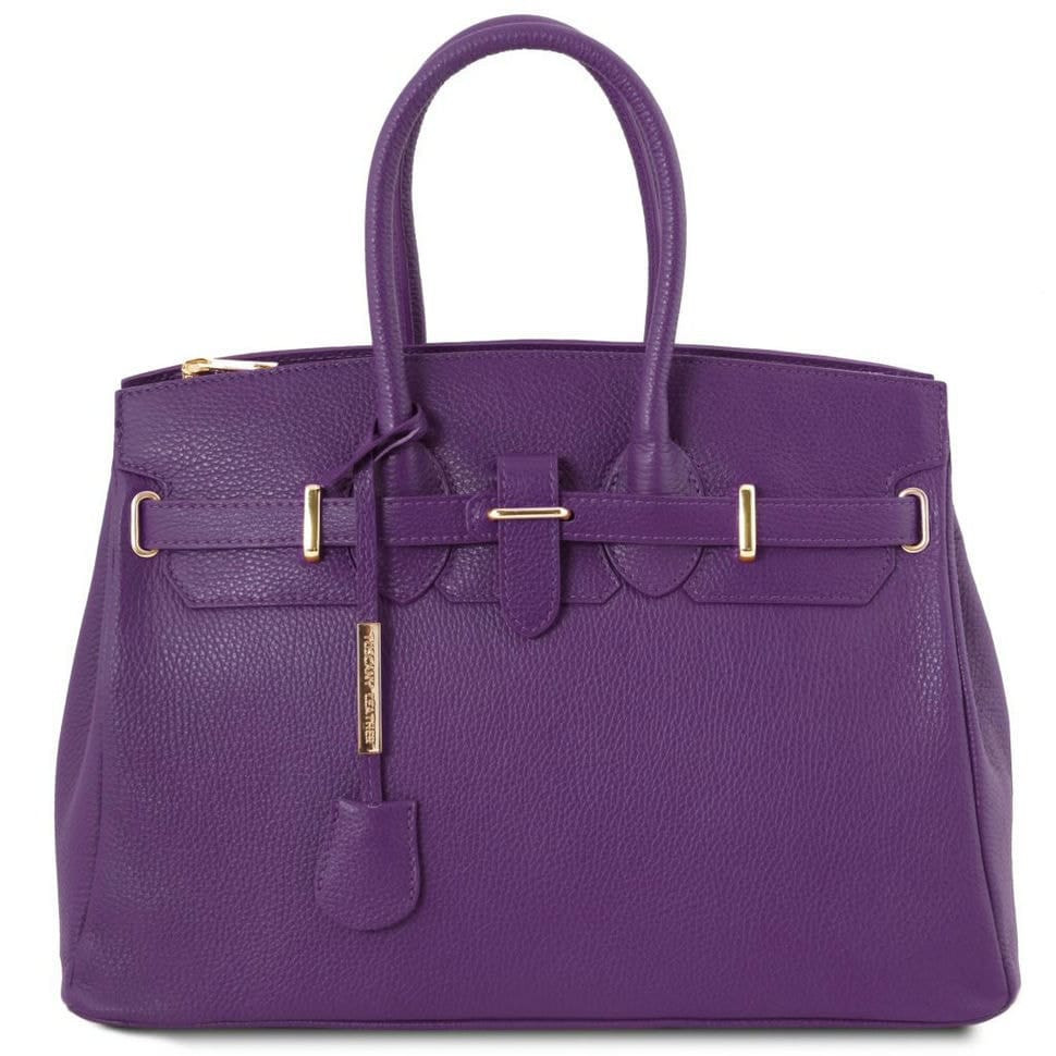 TL Bag шкіряна сумка жіноча Tuscany TL141529 (фіолетовий)
