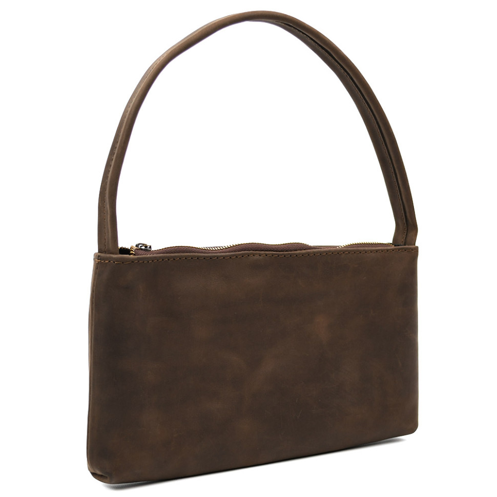 Шкіряна жіноча сумка хобо TARWA RC-hobo-4lx коричневий крейзи — 2