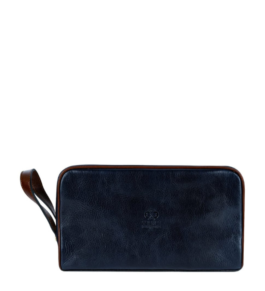 Жіноча шкіряна косметичка Dopp Kit - All the Kings Men - синій колір - Time Resistance 5232001W