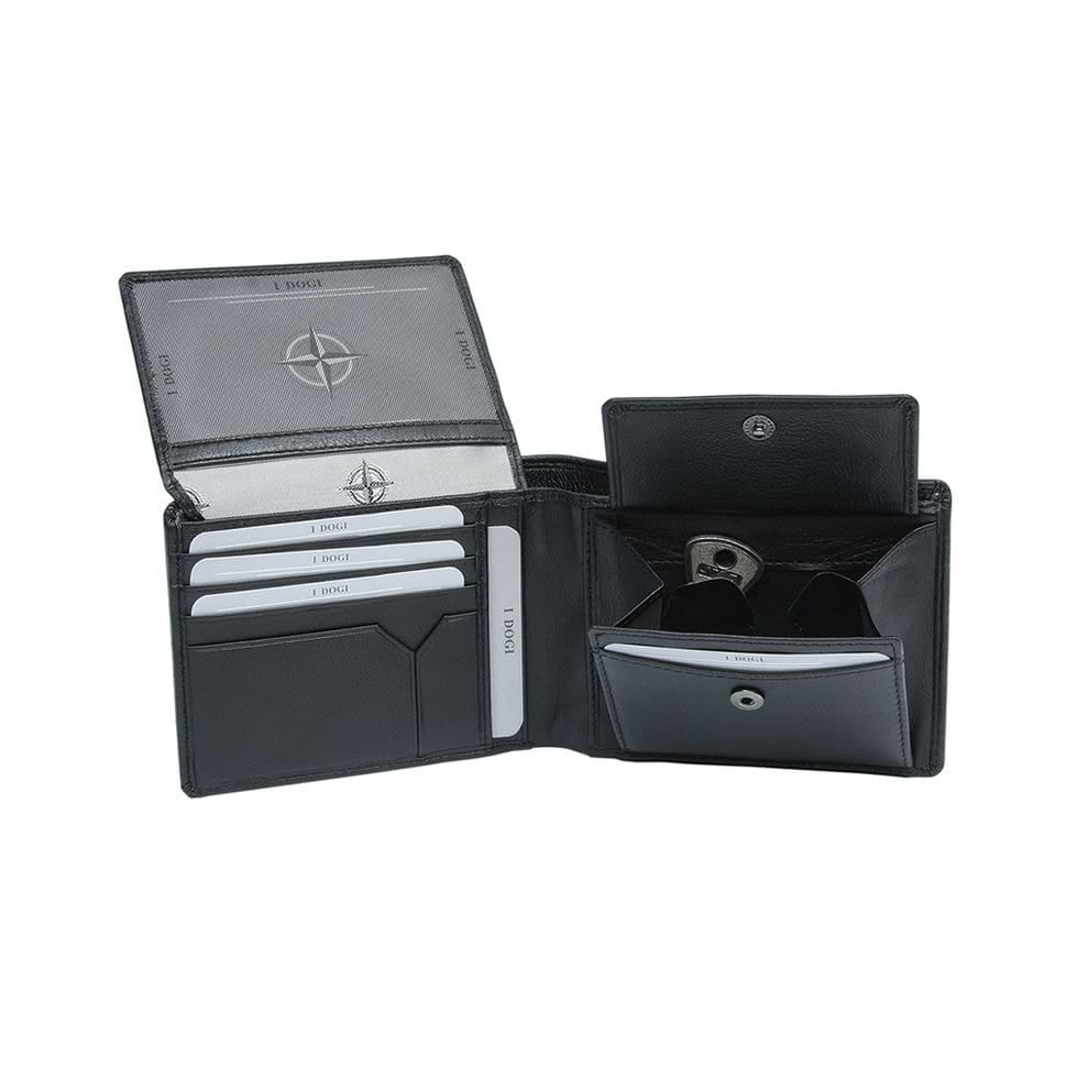 Портмоне шкіряне Cortina 5051 nero чорний — 2