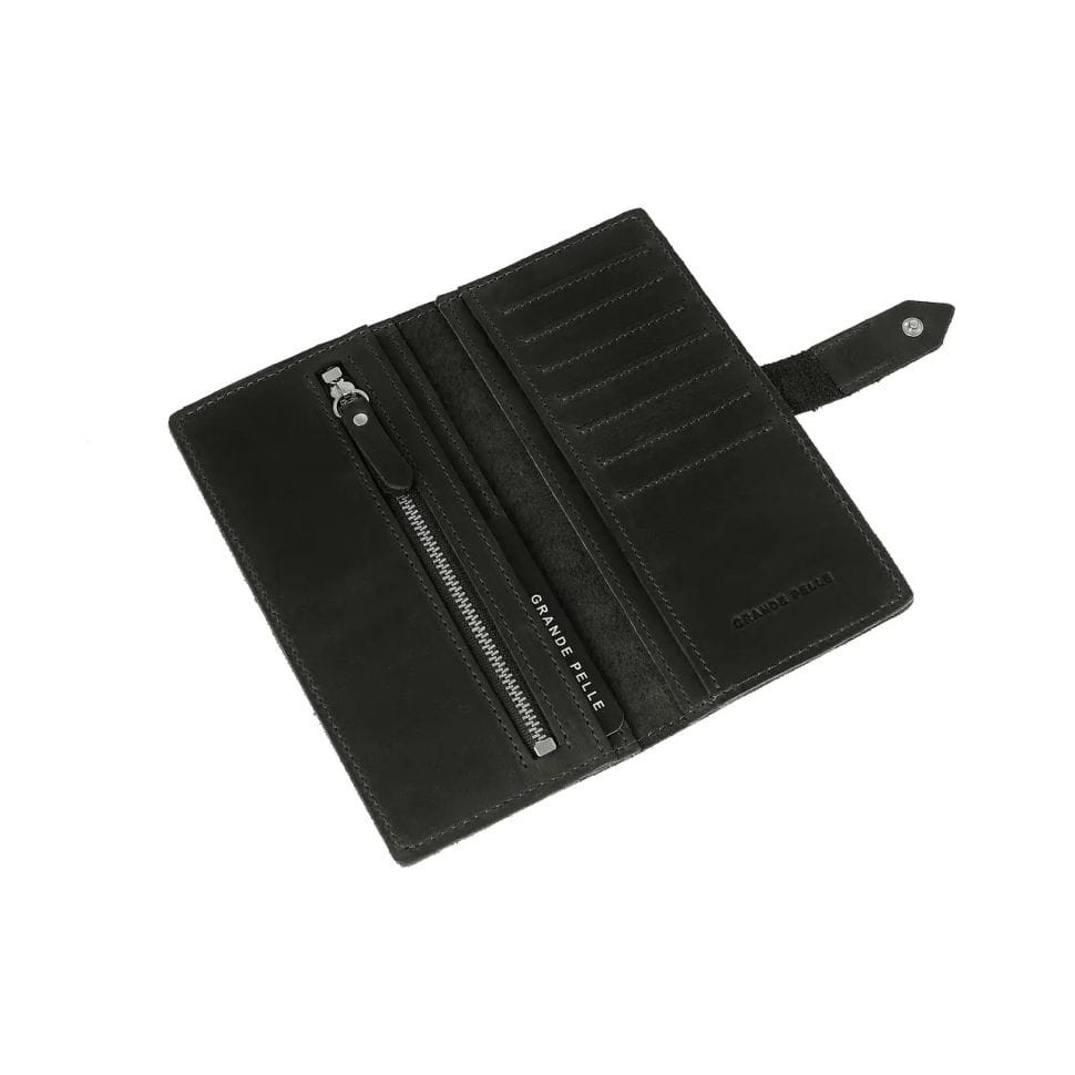Портмоне чоловіче длинное Grande Pelle 523110 чорне — 2