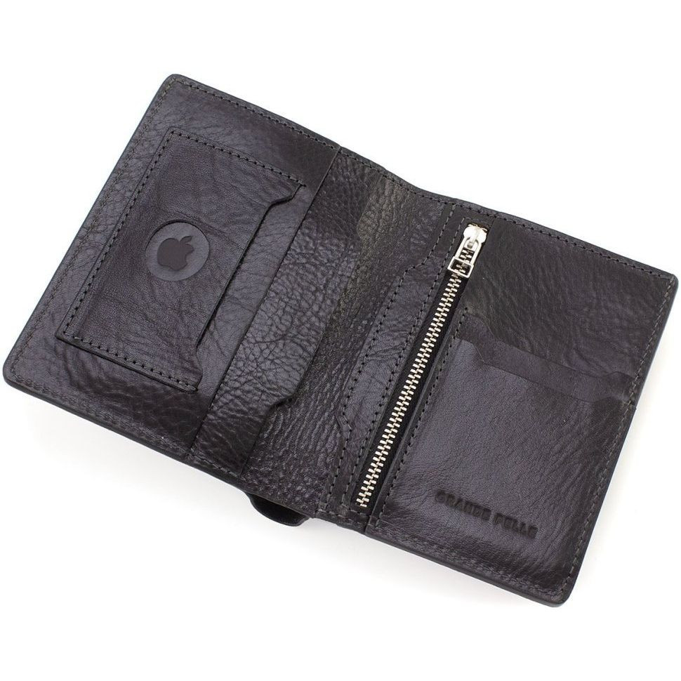 Портмоне чоловіче шкіряне с кишенею для AirTag Grande Pelle 518610 — 2