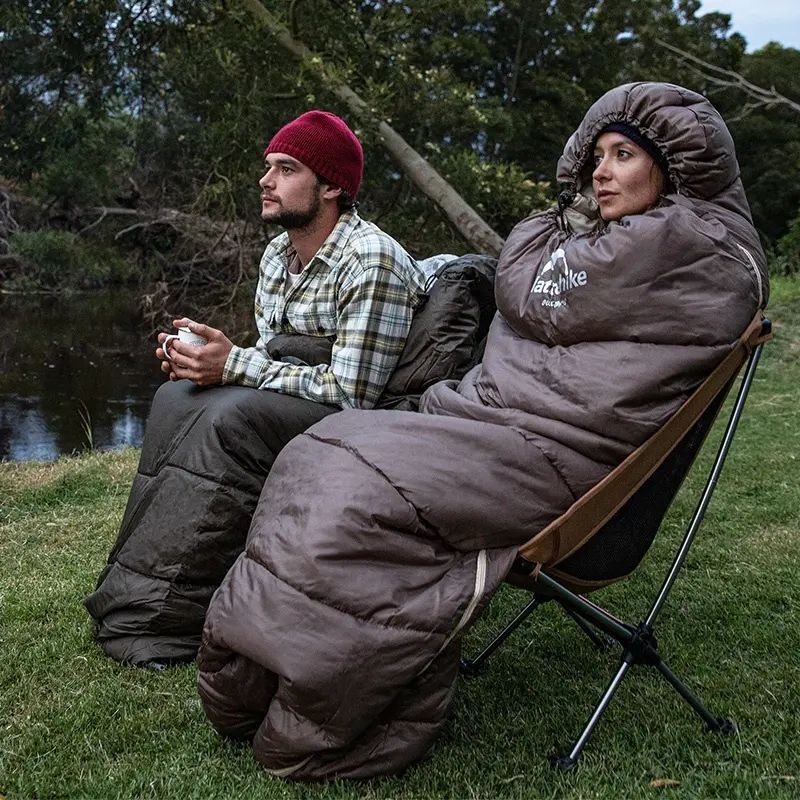 Спальник з капюшоном Naturehike U150 NH20MSD07, (11°C), правий, коричневий — 4