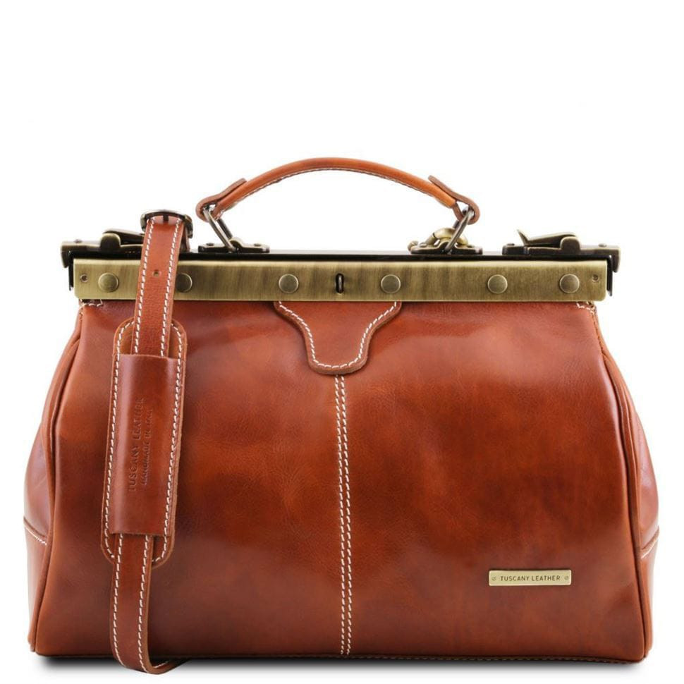 Кожаная сумка саквояж Tuscany Leather Michelangelo TL10038 (Мед)