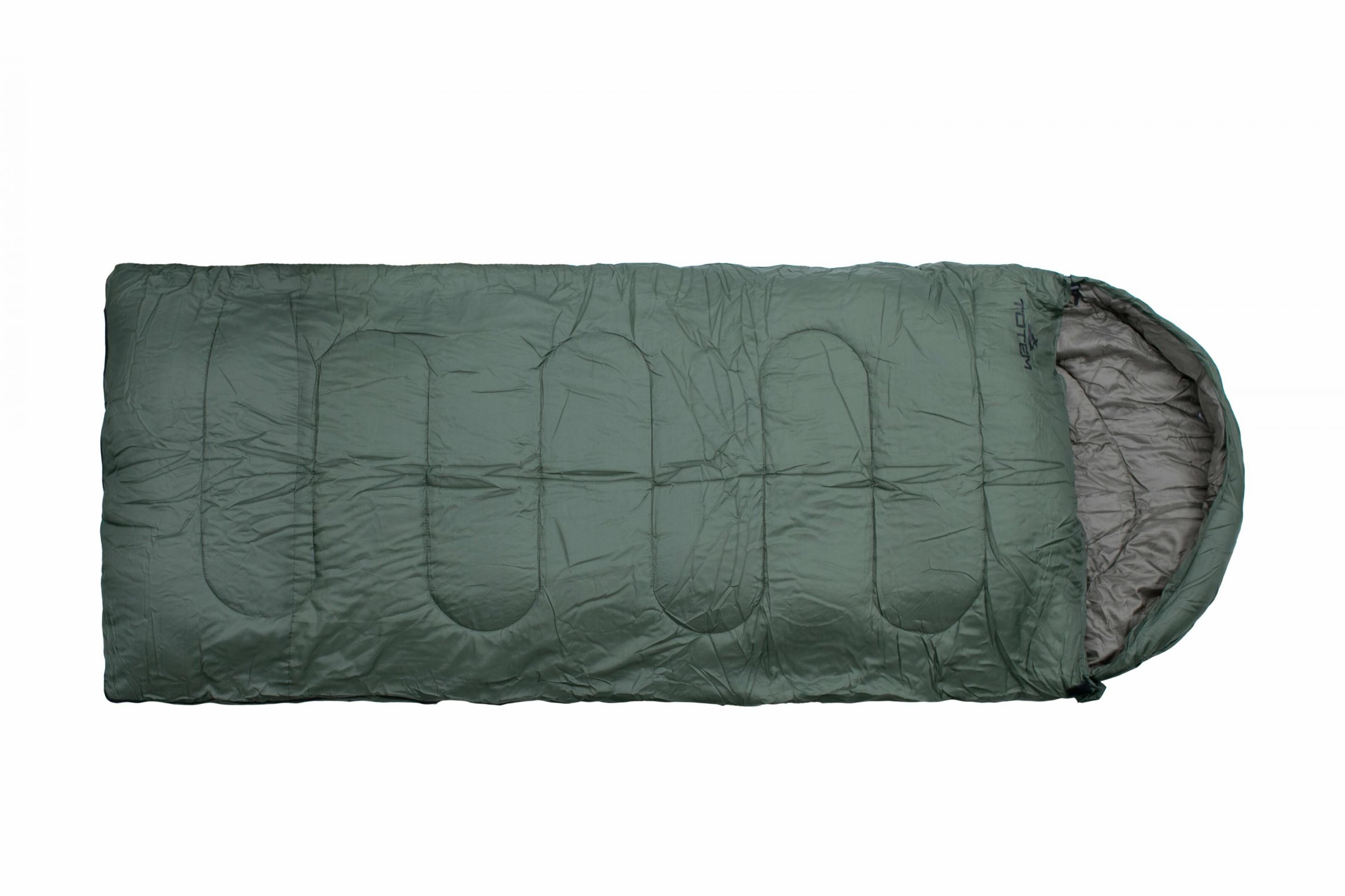 Спальний мішок Totem Fisherman XXL ковдра з капюш лівий olive 180+40/90 UTTS-013