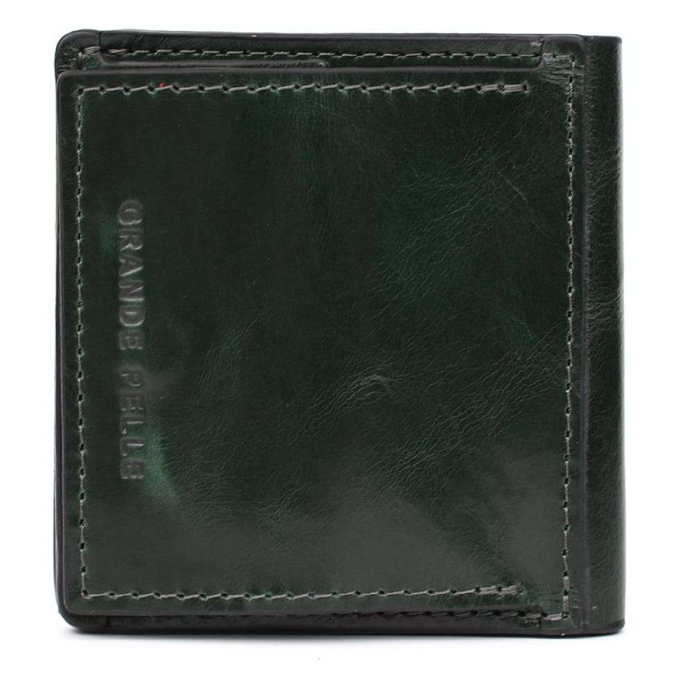 Портмоне Lettera с монетницей, зелений Алькор Grande Pelle 537391 — 4