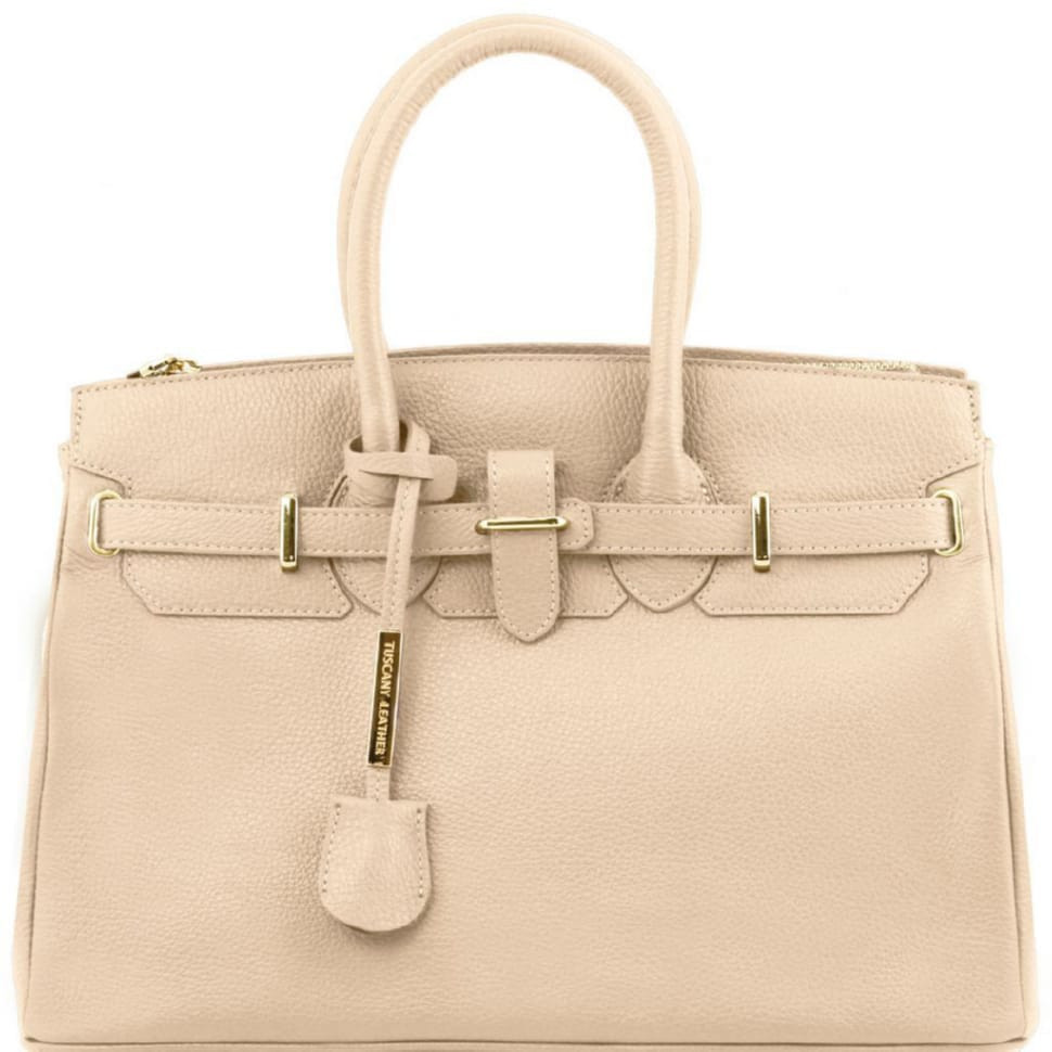 TL Bag шкіряна сумка жіноча Tuscany TL141529 (бежевий)