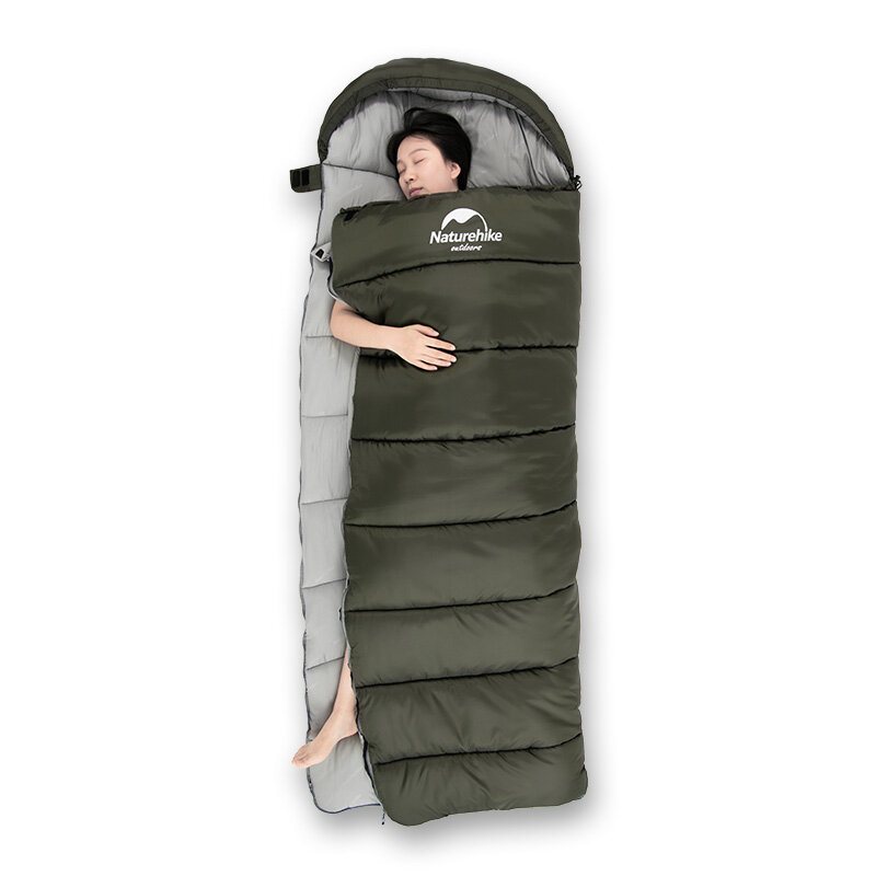 Спальник з капюшоном Naturehike U350 NH20MSD07, (1°C), лівий, зелений — 3