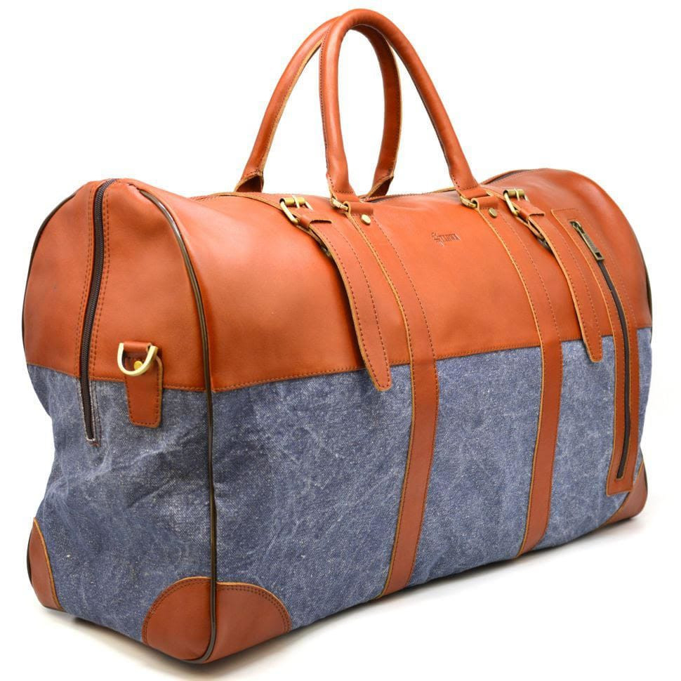 Велика дорожня сумка зі шкіри и текстиля Canvas GB-1633-4lx TARWA