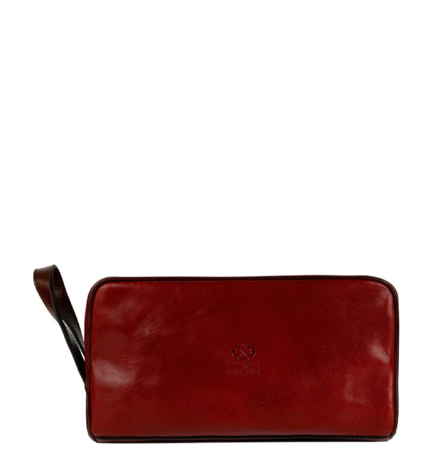 Жіноча шкіряна косметичка Dopp Kit - All the Kings Men - червоний колір - Time Resistance 5231901W