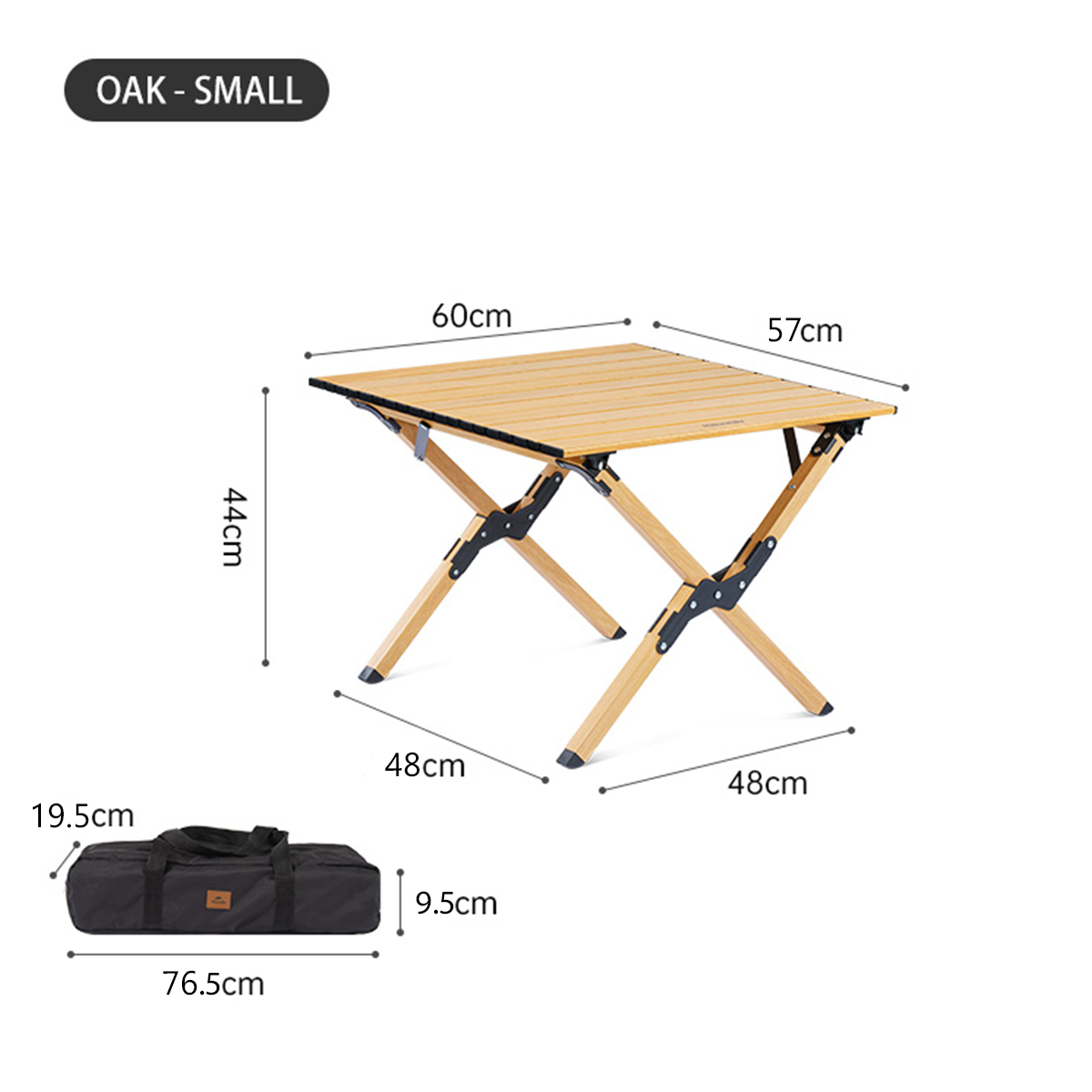 Розкладний стіл Naturehike CNK2300JU010 розмір S, алюміній, бежевий — 2
