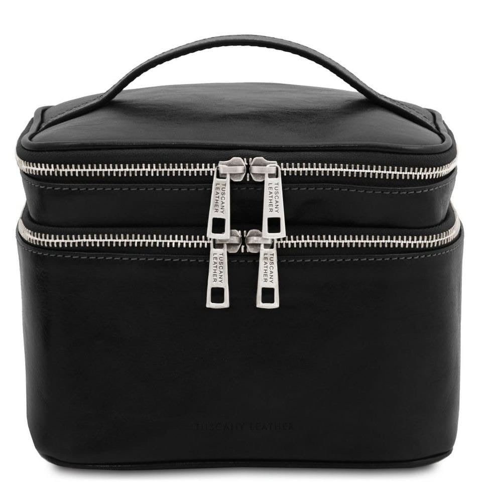 Шкіряний несессер косметичка Eliot Tuscany TL142045 (чорний) — 2