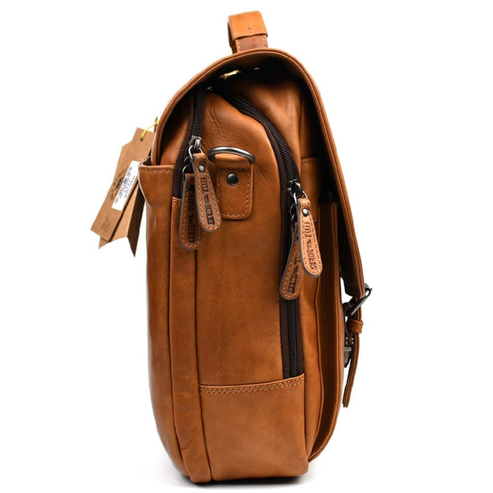 Велика шкіряна сумка для ноутбука 17 дюймов Hill&Burry HB3237B — 3