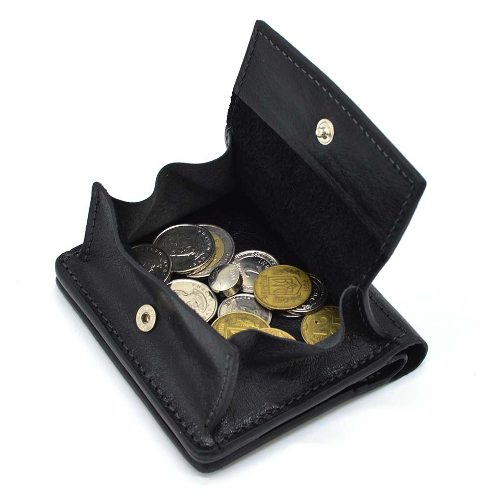 Чоловіче шкіряне портмоне чорне Grande Pelle 528410 — 2