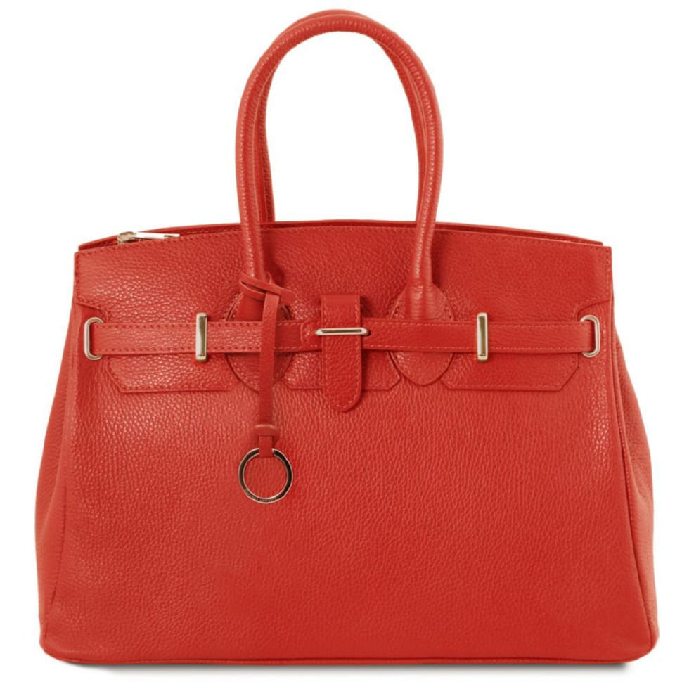 TL Bag шкіряна сумка жіноча Tuscany TL141529 (кораловий)