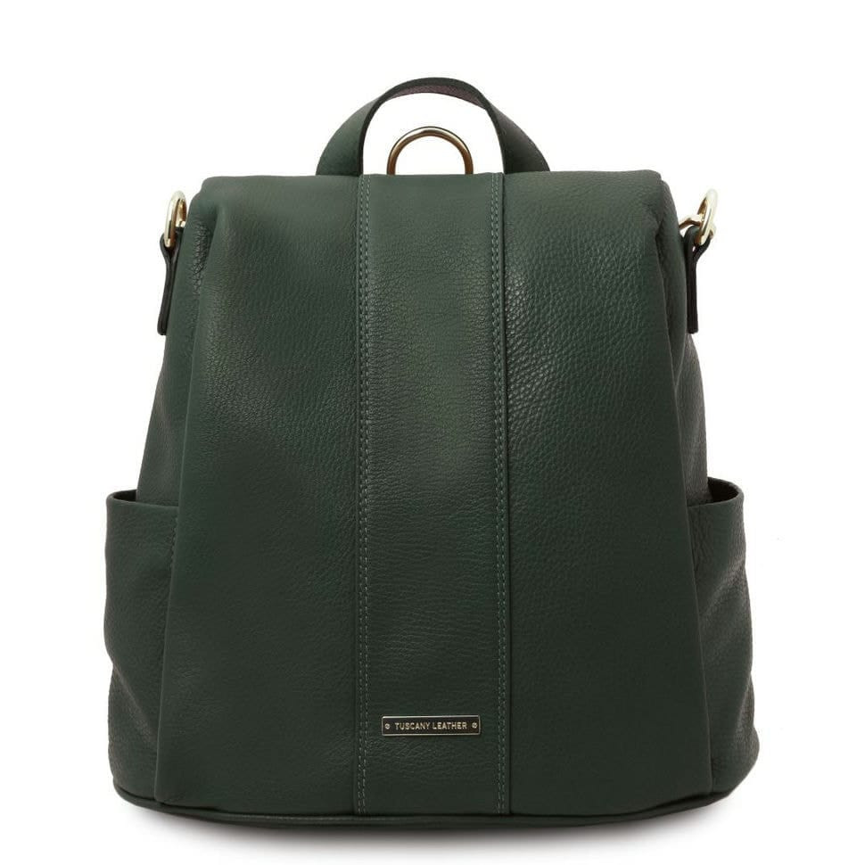 Жіночий рюкзак шкіряний мʼякий Tuscany TL142138 (Forest Green)