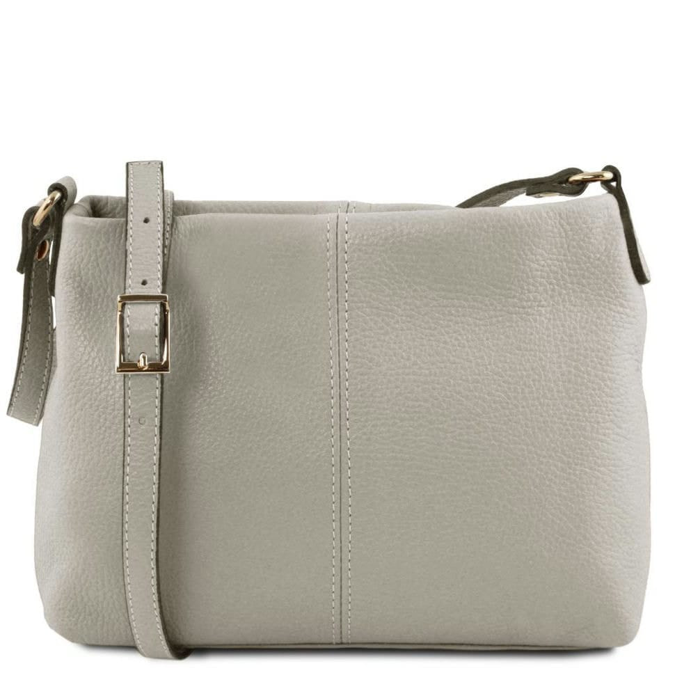 Жіноча шкіряна сумка через плече TL141720 Tuscany Leather (світло-сірий)
