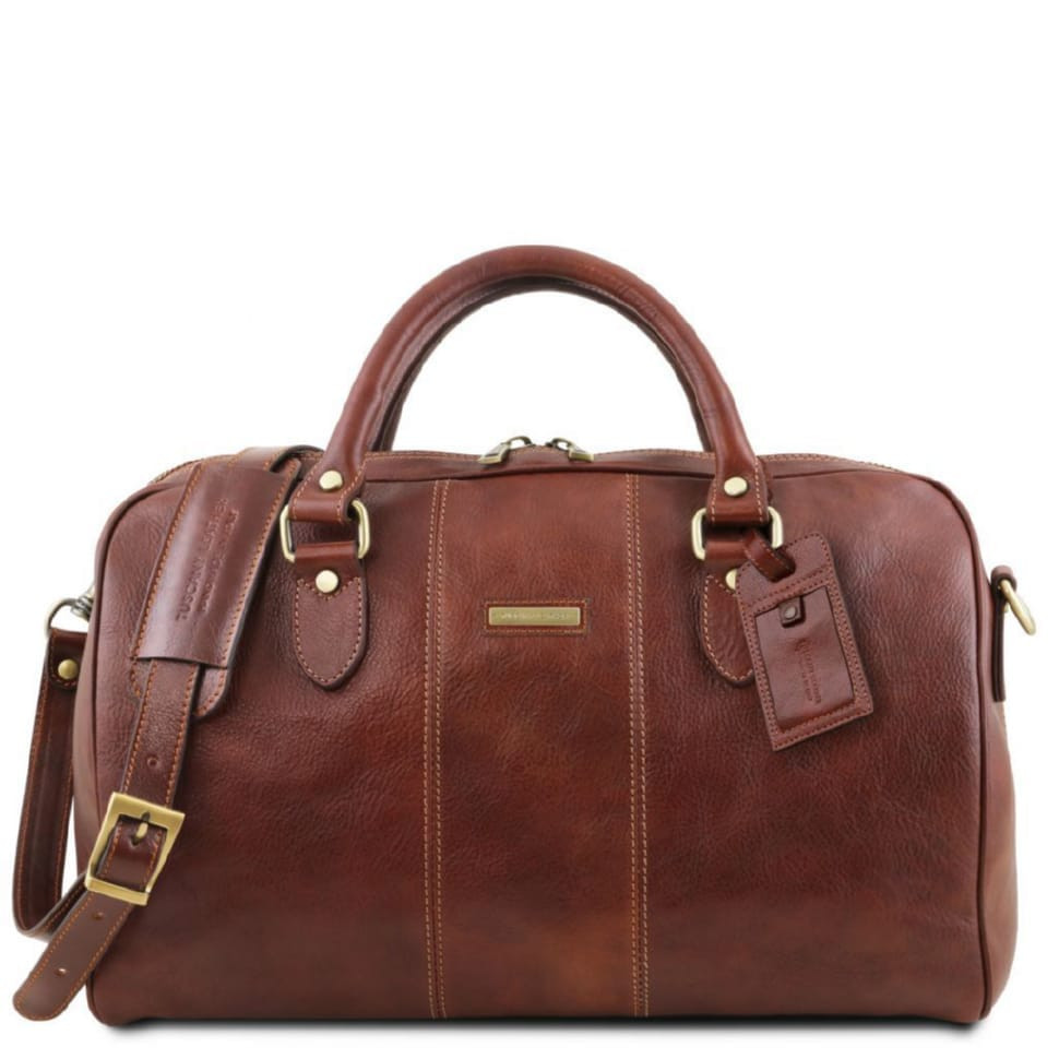 Lisbona дорожня шкіряна сумка-даффл - малий розмір Tuscany TL141658 (коричневий) — 2