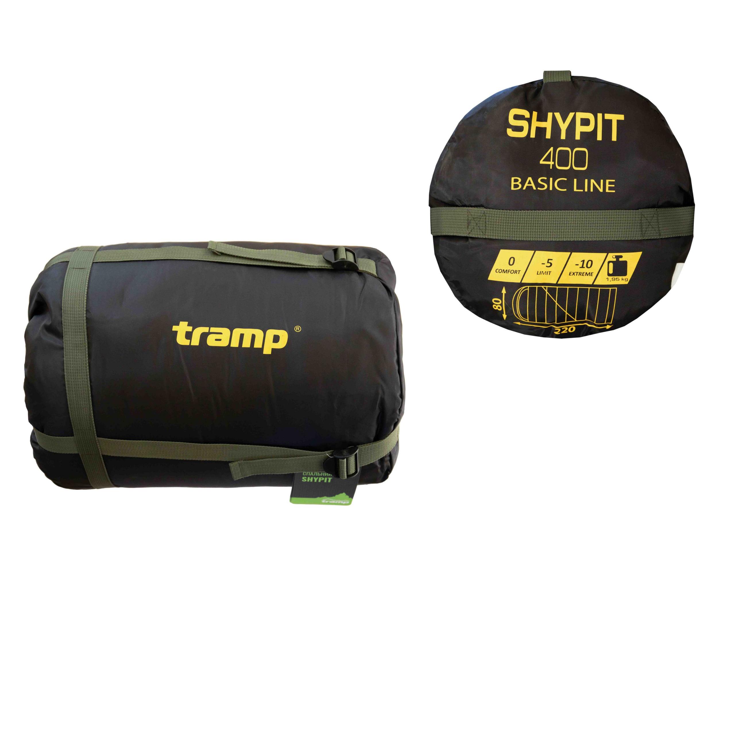 Спальний мішок Tramp Shypit 400 ковдра з капюш правий olive 220/80 UTRS-060R — 3