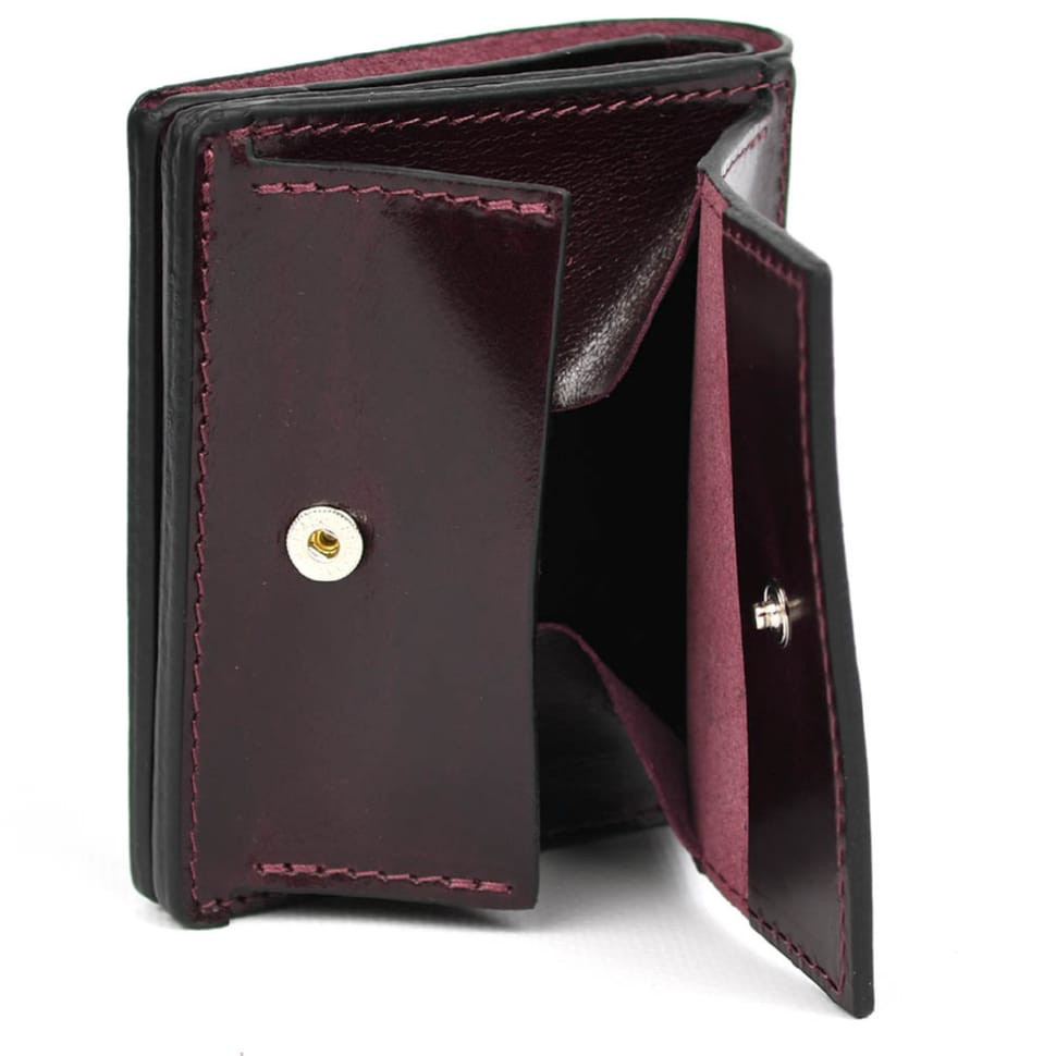 Портмоне Lettera с монетницей, бордовий Алькор Grande Pelle 537361 — 4