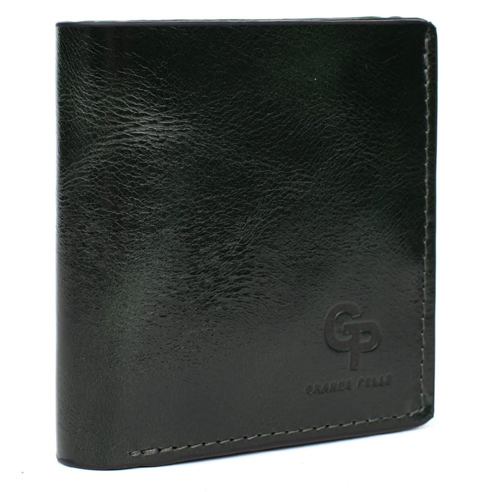 Портмоне Lettera с монетницей, зелений Алькор Grande Pelle 537391 — 3