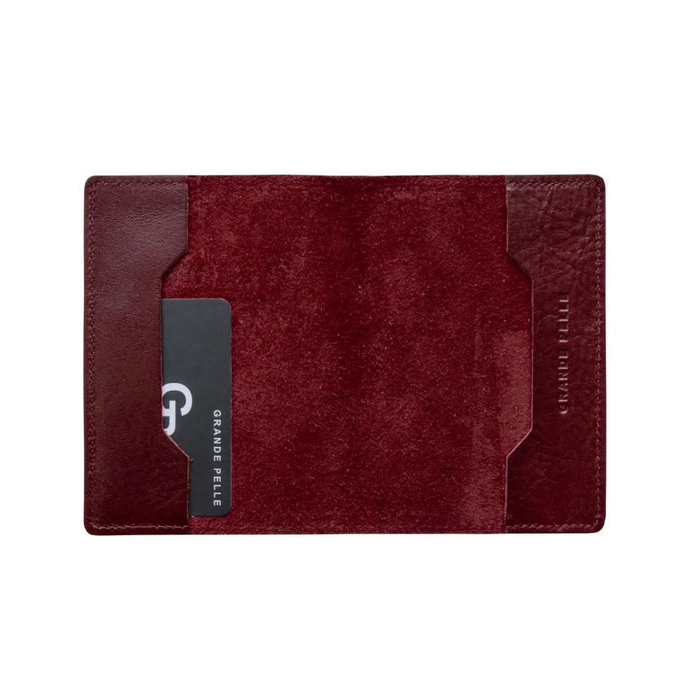 Кожаная обложка на паспорт Grande Pelle 252665 пудровая — 2