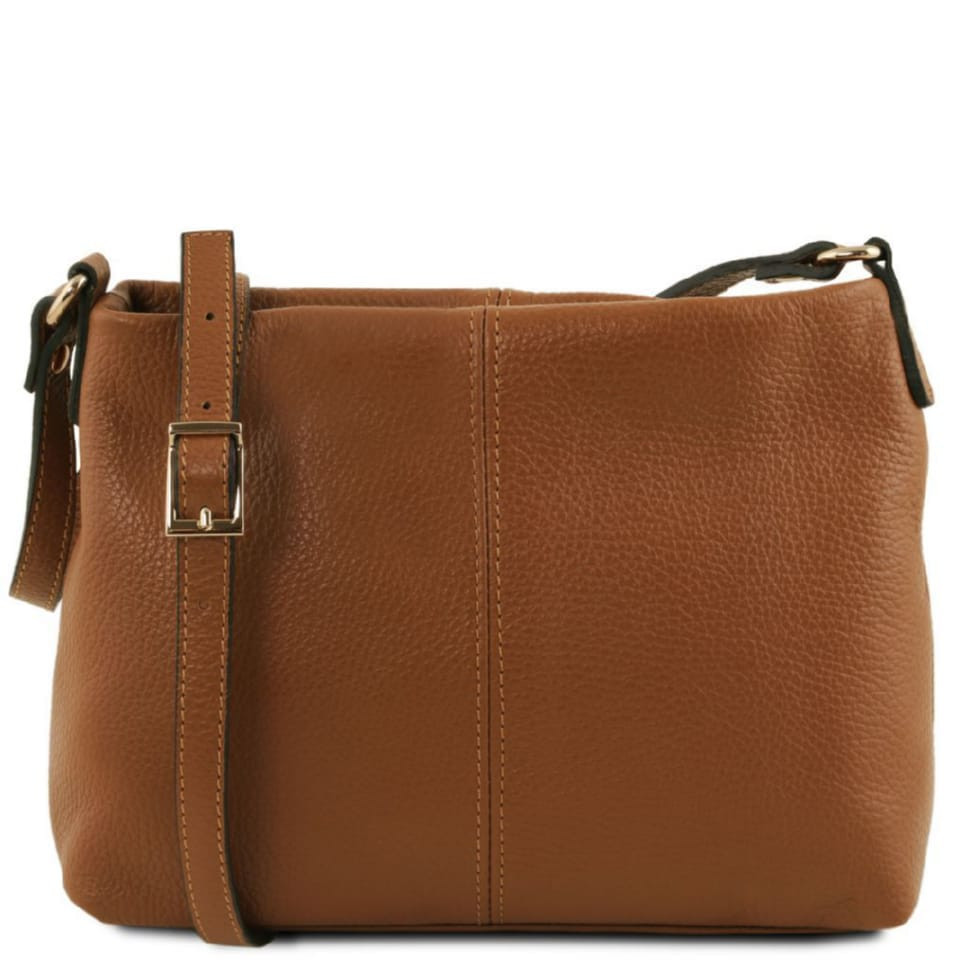 Жіноча шкіряна сумка через плече TL141720 Tuscany Leather (Коньяк)