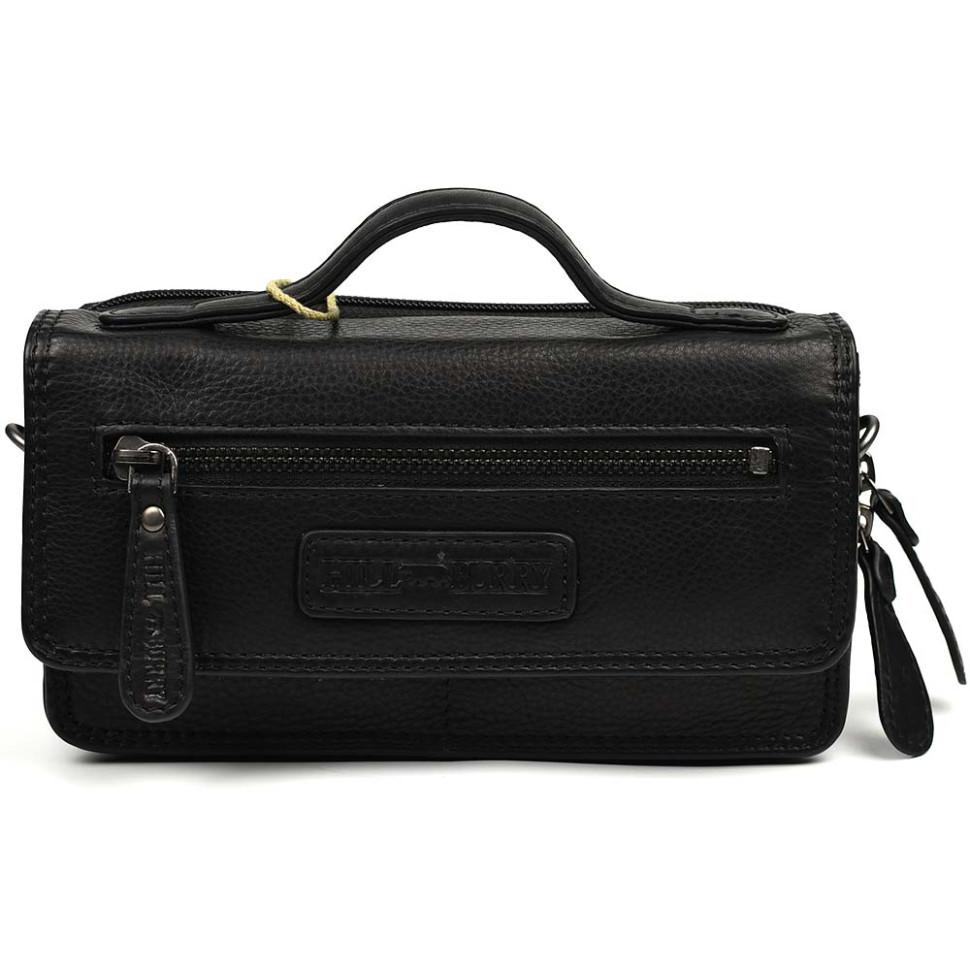 Чоловіча сумка барсетка с ручкою Hill Burry HB3351A чорна — 3