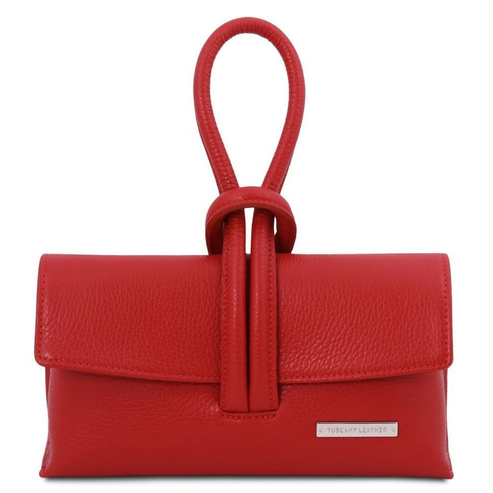 Клатч шкіряний жіночий Tuscany TL141990 (Lipstick Red)