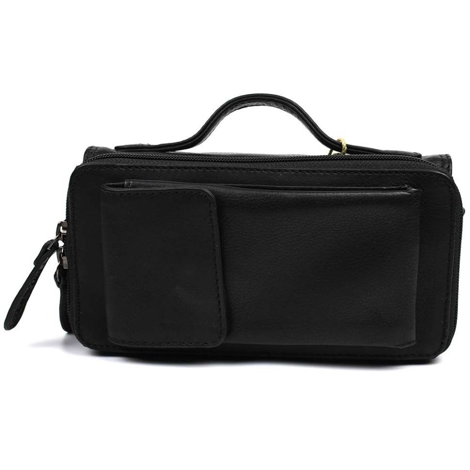 Чоловіча сумка барсетка с ручкою Hill Burry HB3351A чорна — 4