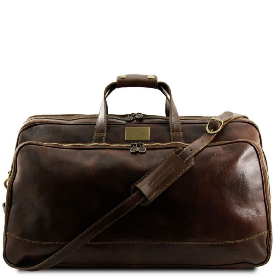 Шкіряна дорожня сумка на колесах - великий розмір Tuscany Leather Bora Bora TL3067 (Темно-коричневий)