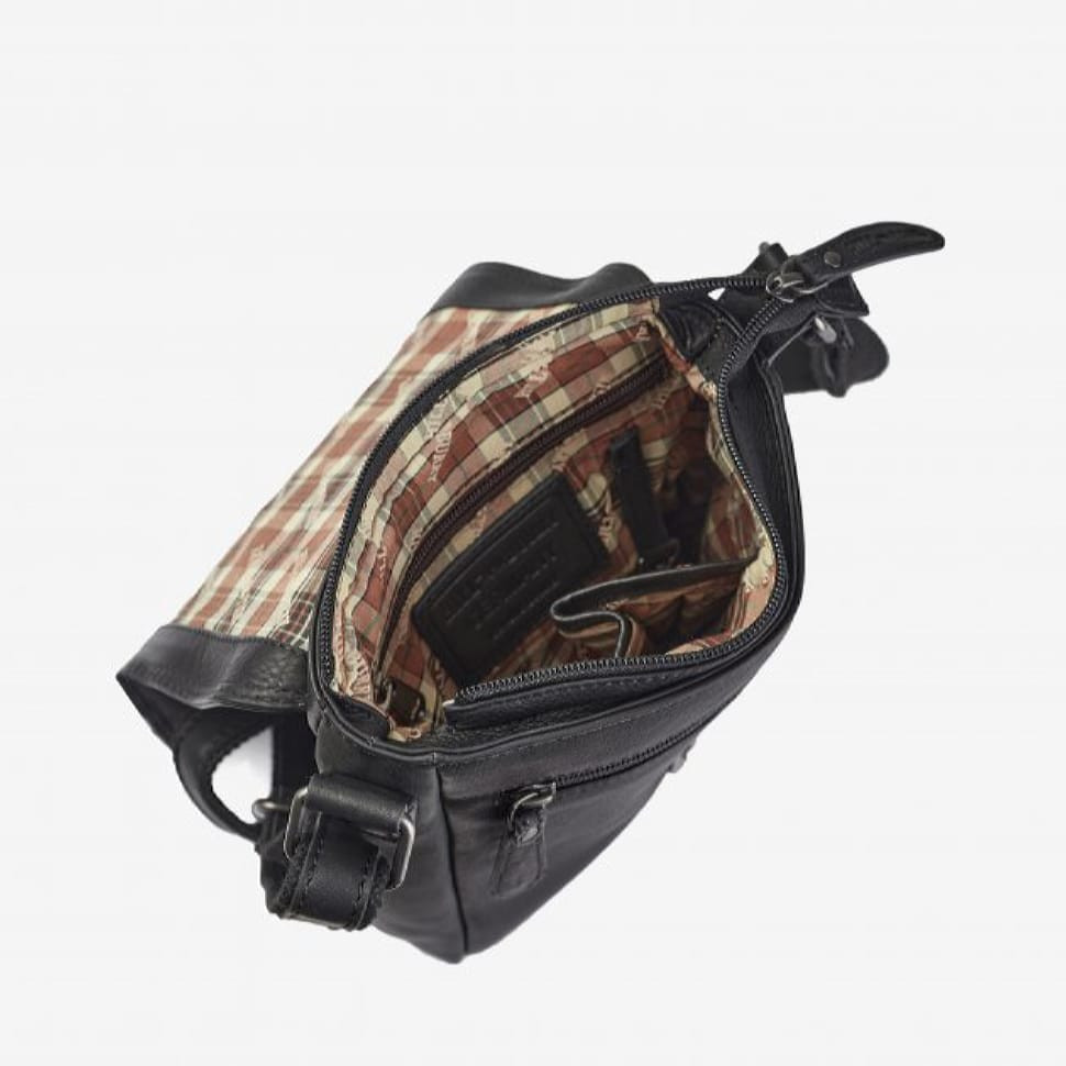 Чоловіча мала сумка через плече HILL BURRY HB6154RA чорна — 2