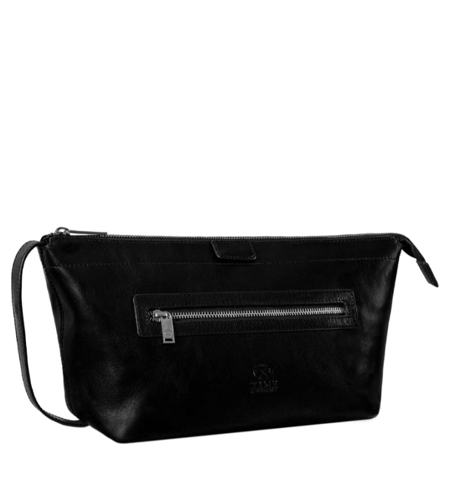 Жіноча шкіряна косметичка Dopp Kit - Ragtime - чорний колір - Time Resistance 5244101W — 4
