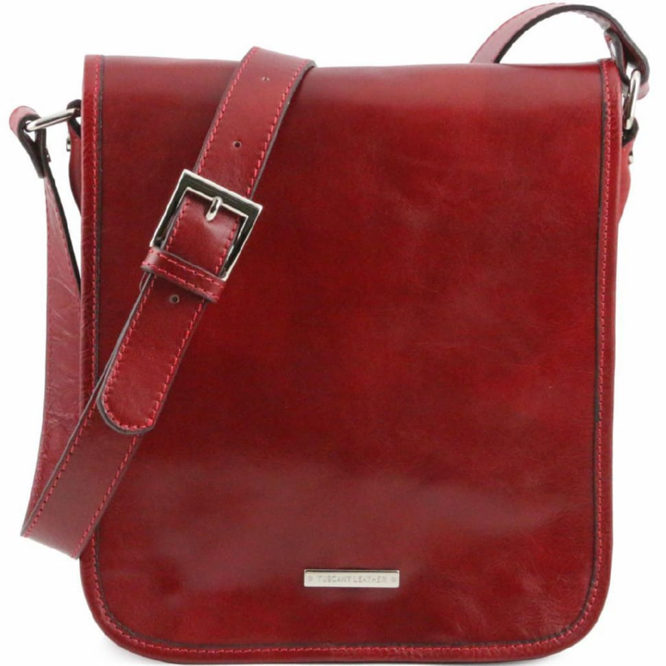 Чоловічий великий шкіряний мессенджер Tuscany Leather Messenger TL141255 (червоний)