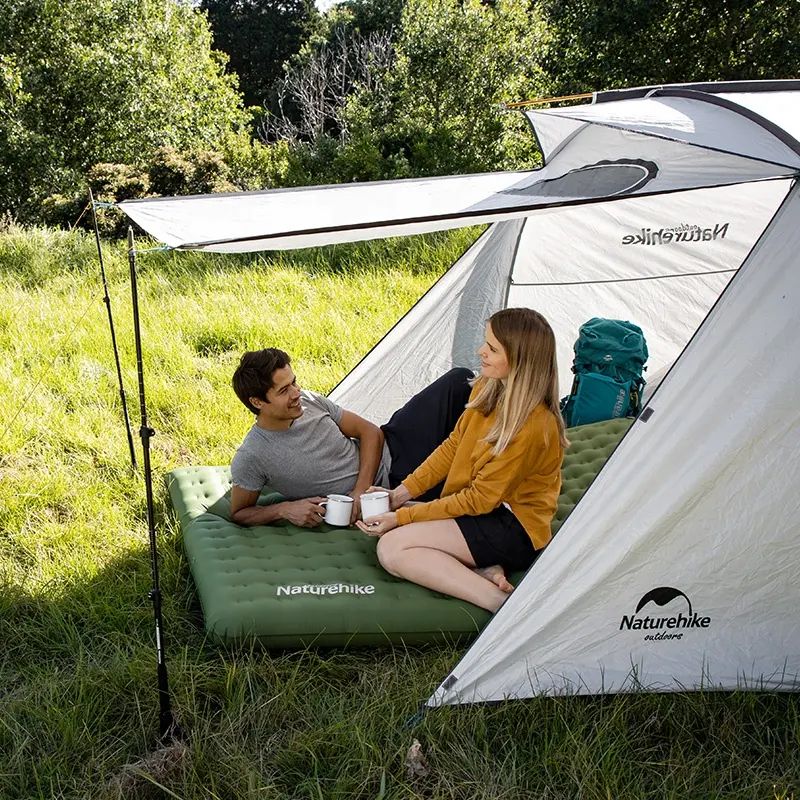 Матрац надувний подвійний Naturehike NH19QD010, терракота — 4