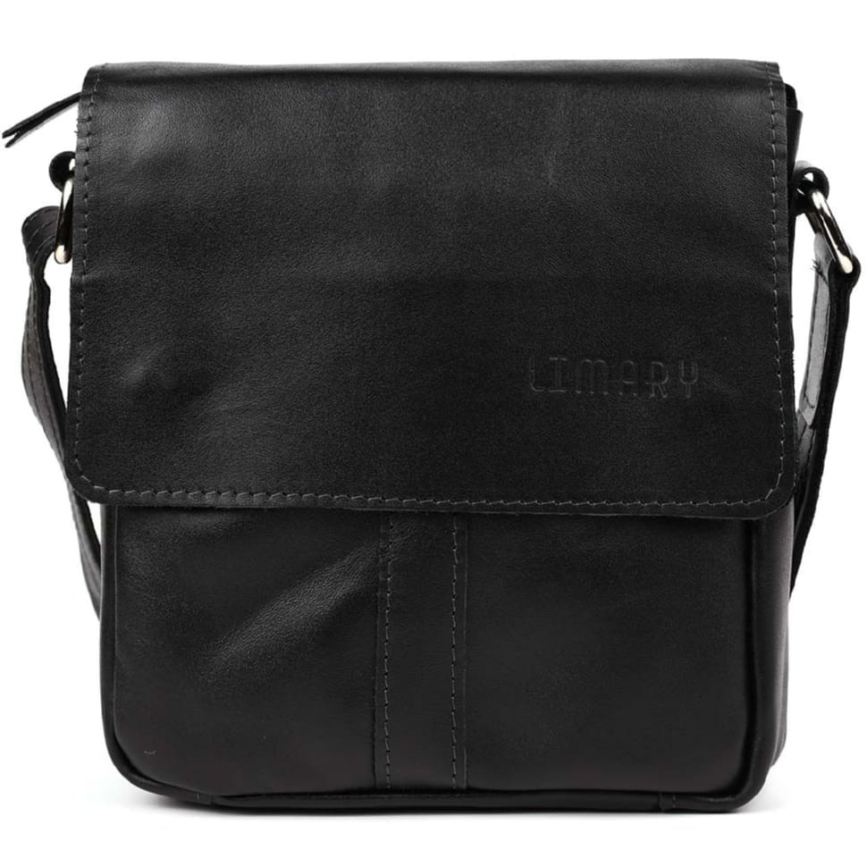 Невелика сумка через плече Limary lim-354GA чорна шкіра наппа — 3