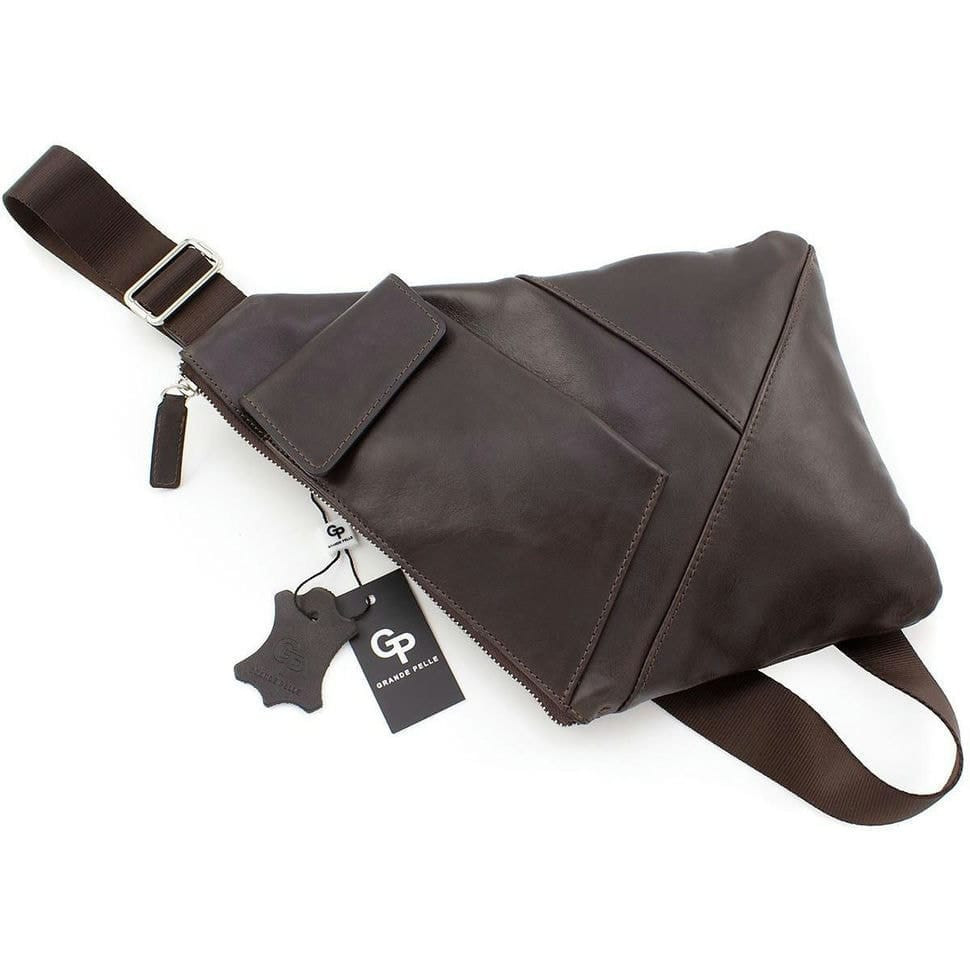 Чоловіча нагрудная сумка кобура Grande Pelle 721620, слинг — 4