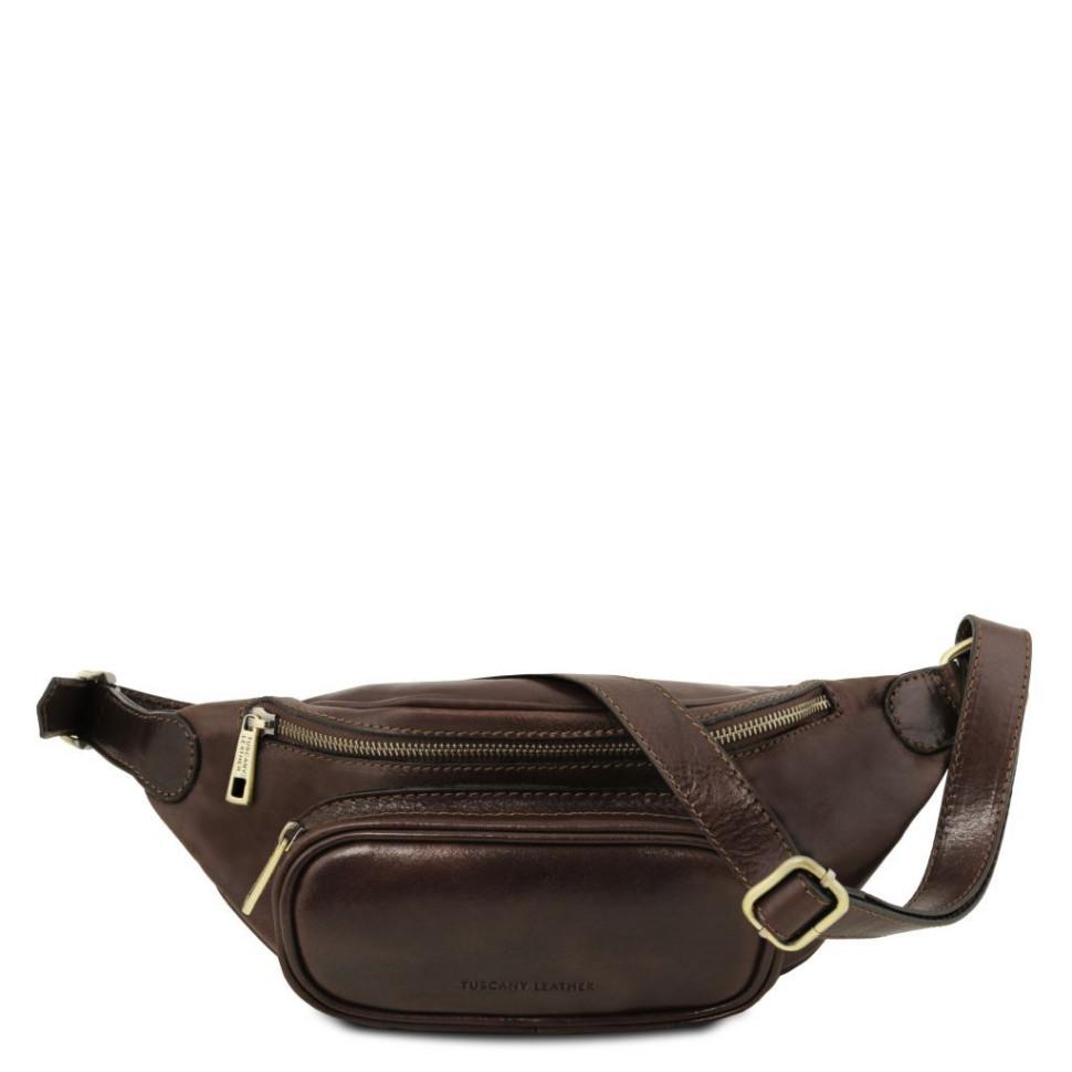 Поясна шкіряна сумка TL141797 TUSCANY LEATHER (Темно-коричневий) — 3