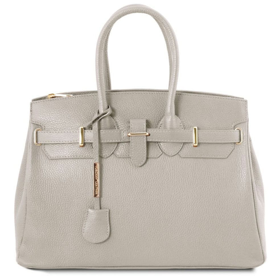 TL Bag шкіряна сумка жіноча Tuscany TL141529 (світло-сірий)