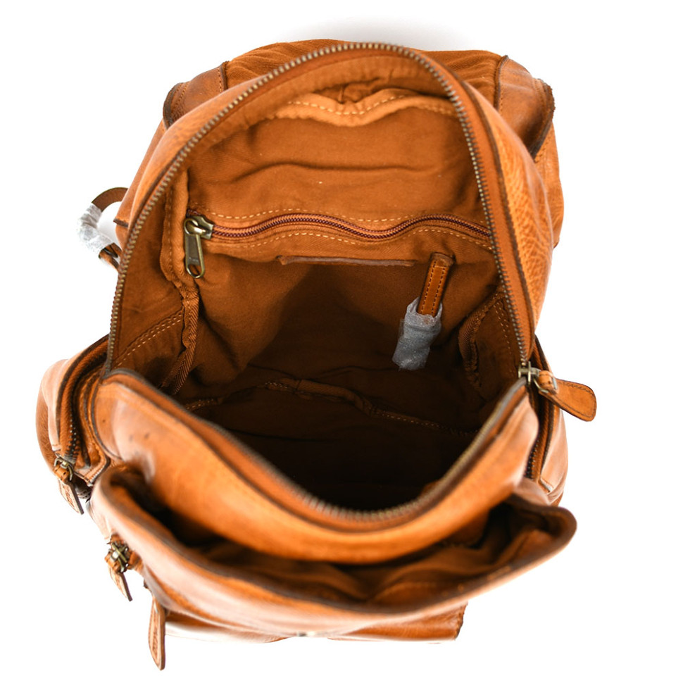 Жіночий шкіряний рюкзак HILL BURRY HB62124B шкіра жниварка, варена шкіра — 2