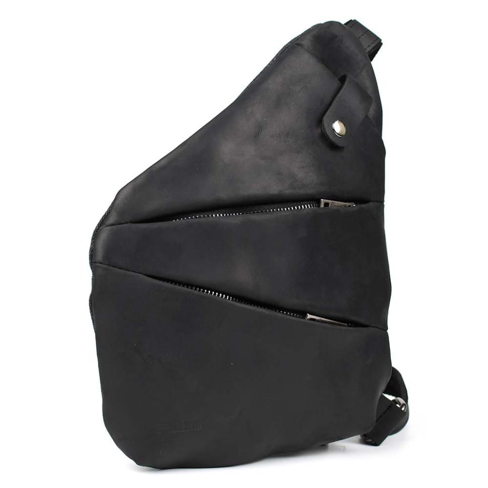 Чоловіча сумка-слинг через плече микс канваса и шкіри TARWA RAG-6402-3md — 4