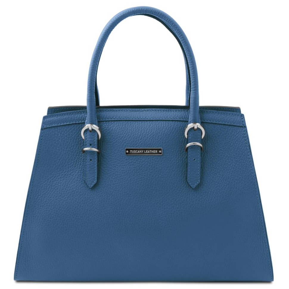 Італійська шкіряна сумка жіноча TL142147 Tuscany (Denim)