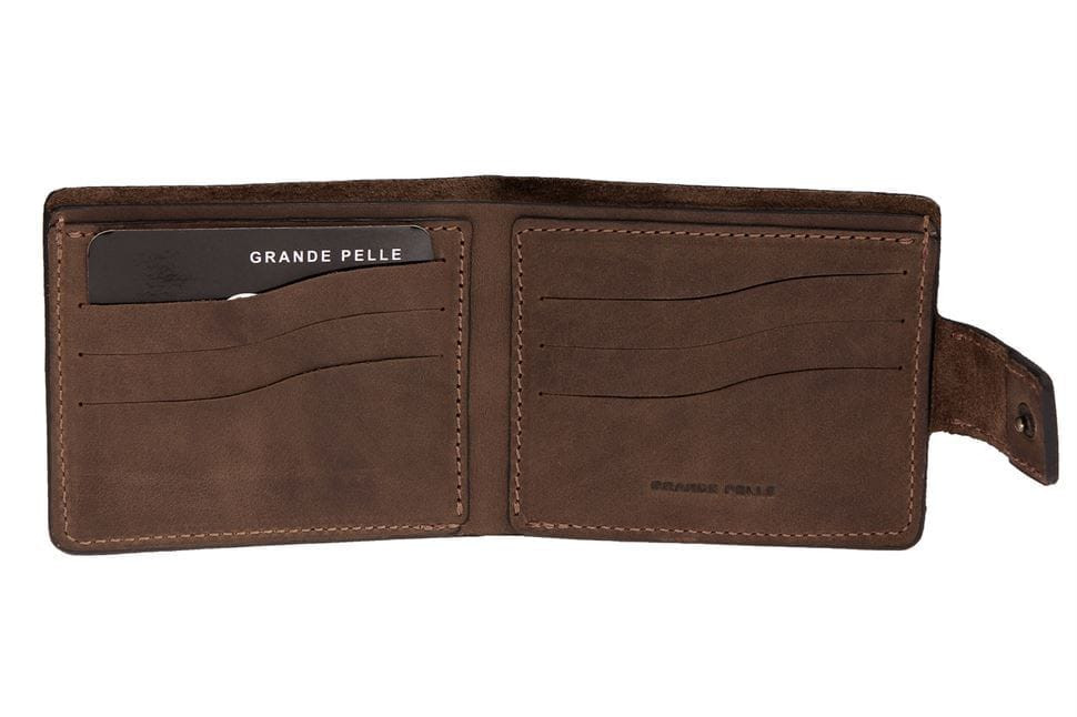 Портмоне Onda с застежкой, коричневий Grande Pelle 517120 — 4