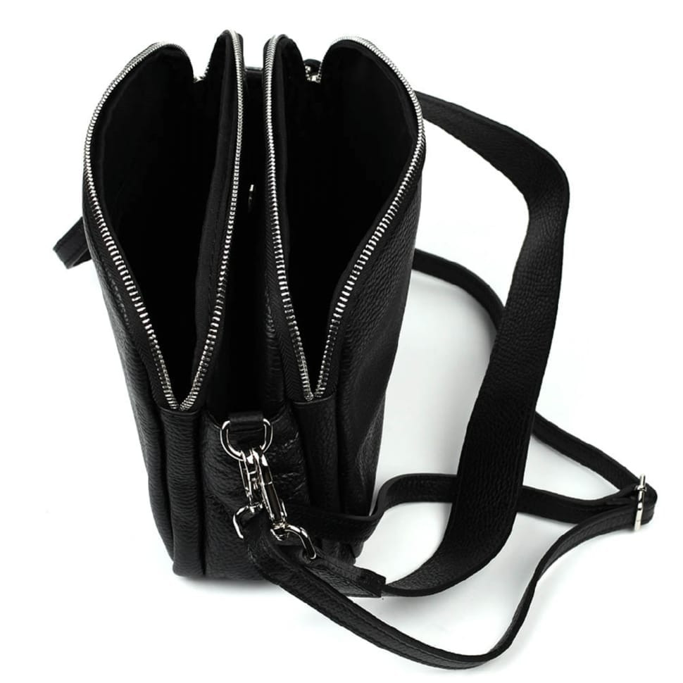 Шкіряна жіноча сумка Virginia Conti Italy - VC02807black — 2