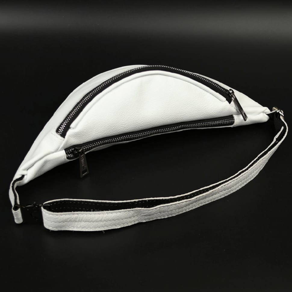 Біла шкіряна сумка на пояс TARWA GS-3035-3md — 4