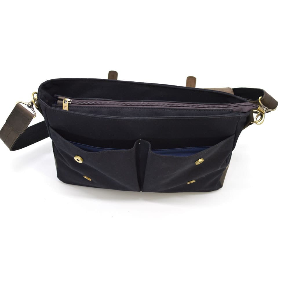 Чоловіча сумка-портфель из канваса и шкіри TARWA RCg-3960-3md — 4