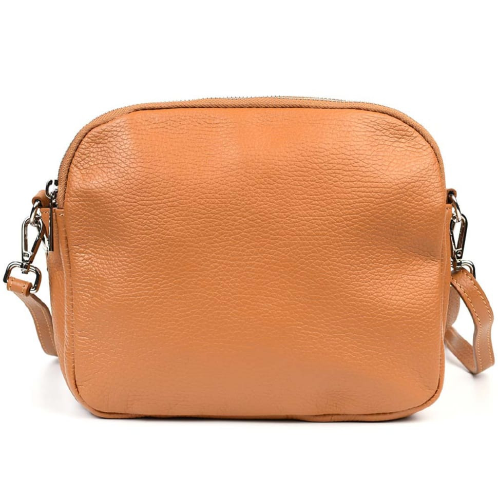 Шкіряна жіноча сумка Virginia Conti Italy - VC02807cognac коньячна — 4
