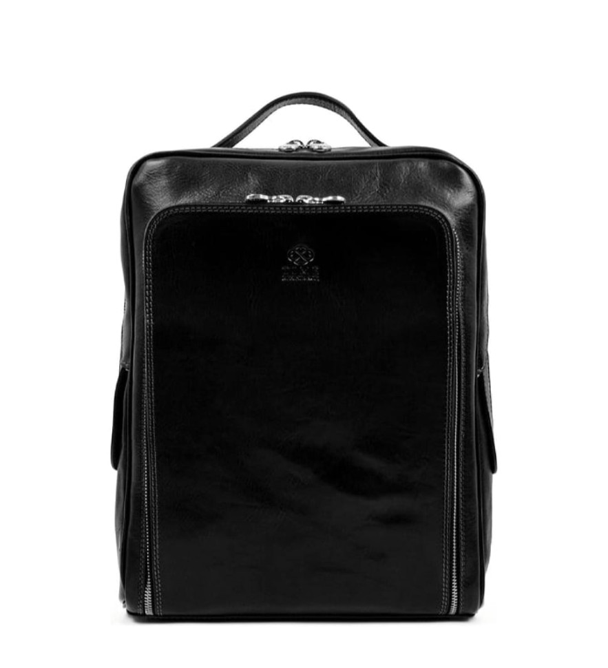 Жіночий шкіряний рюкзак - The Sun Also Rises - чорний колір - Time Resistance 5211801W